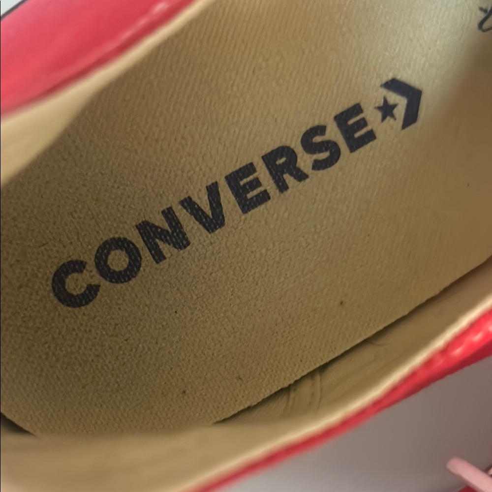 Converse Red & White Low-Top Sneakers Classic Design UNISEX MEN 12/WOMEN 14 - Picture 9 of 10